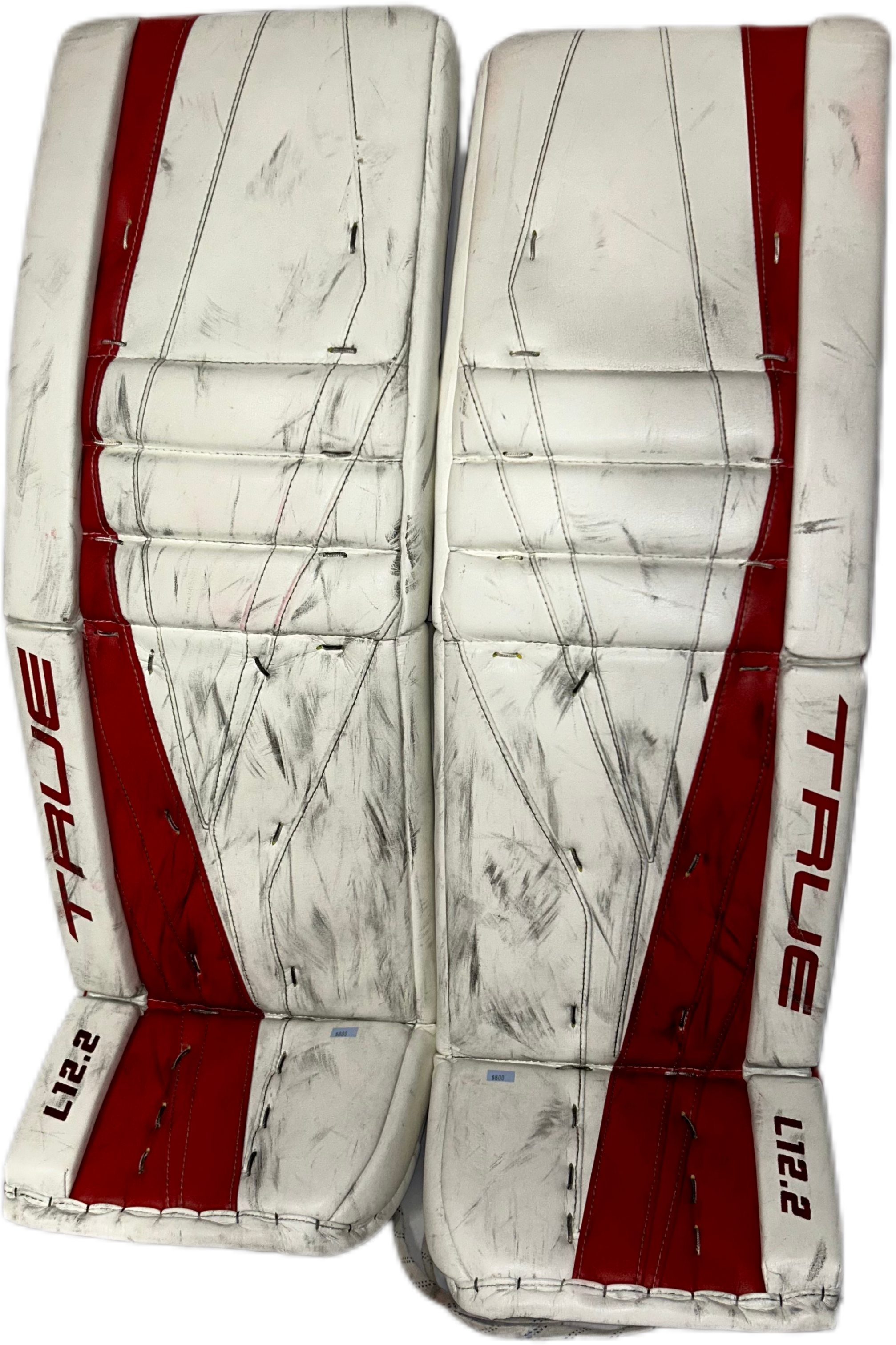 TRUE L12.2 - Used Pro Stock Goalie Pads (White/Red)